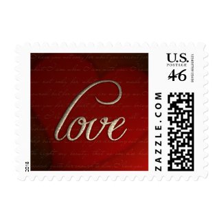Antique Gold Love Postage stamp