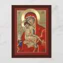 Axion Esti Mother of God Prayer Card postcard