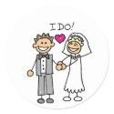 Bride and Groom Exchange vows sticker