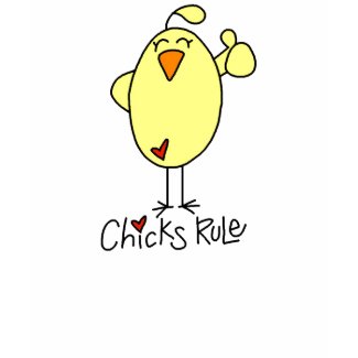 Chicks Rule Stick Figure shirt