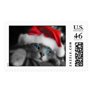 Christmas Kitten stamp