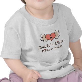 Daddy's Little Biker Babe Baby Girl Tee shirt