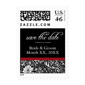 Damask Beauty-Save The Date-Small Postage stamp