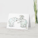 Elephant family greeting card