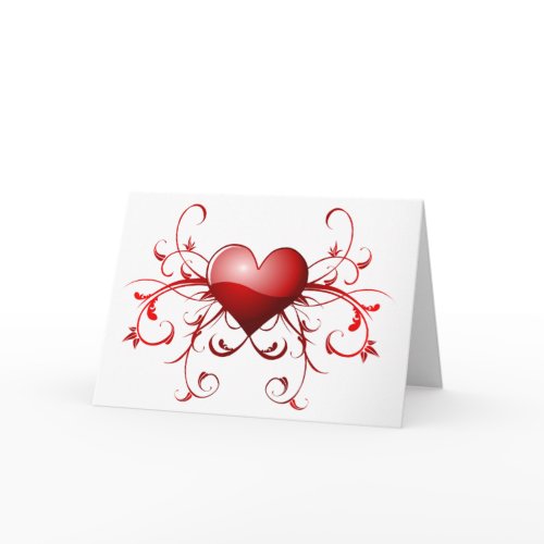 Fractal of heart card