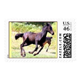 frolicking foals stamps postage