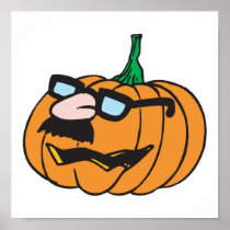 funny pumpkin in disguise posters
