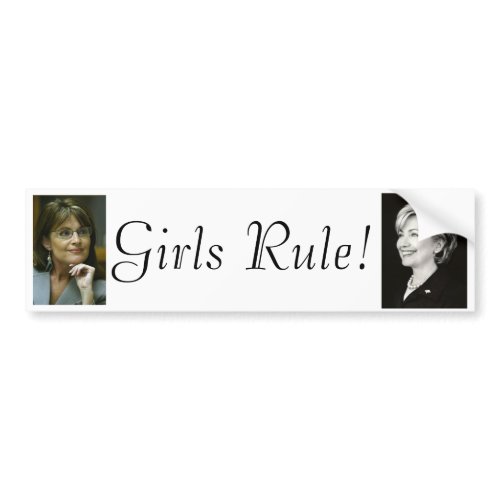 Girls Rule Bumper Sticker bumpersticker