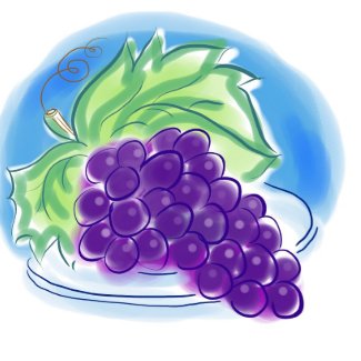 Grapes on a Plate magnet