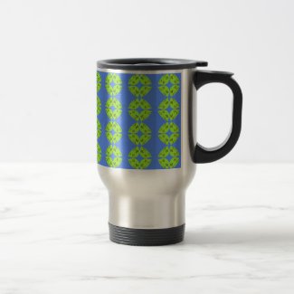 groovy lime green and turquoise mug