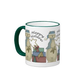 Happy Holidays Cat Christmas Mug