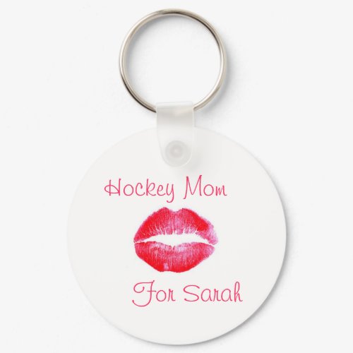 Hockey Mom for Sarah keychain