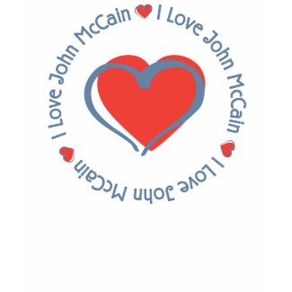 I Love Heart John McCain shirt