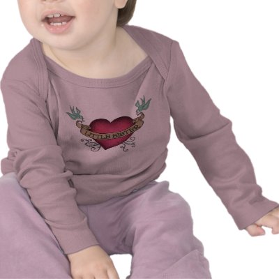 Little Sister Tattoo Heart T-shirt by artladymanor