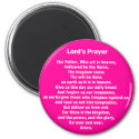 Lord's Prayer Magnet - Pink magnet