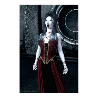 Macabre Thirst Vampire Poster print