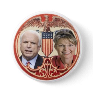 McCain / Palin Retro Button button