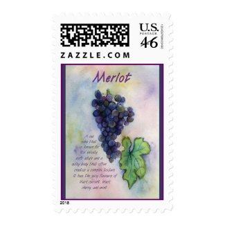 Merlot Wine Stamp stamp