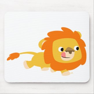 Opportunistic Cartoon Lion mousepad mousepad