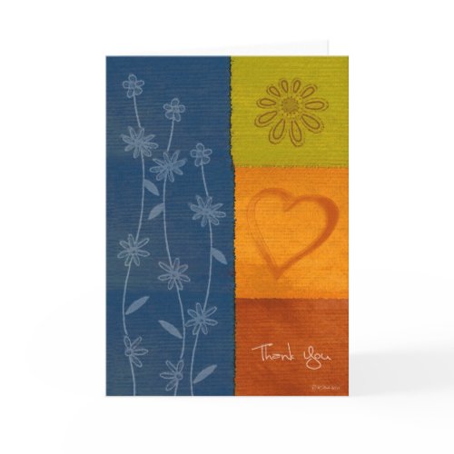 Patchwork Flowers2-Thank You card
