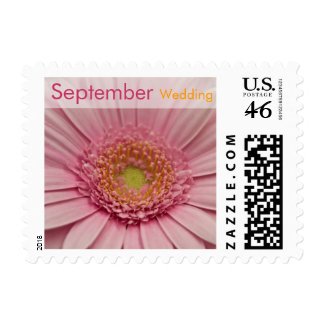 Pink Gerbera • September Wedding Stamp stamp