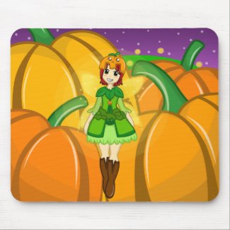 Pumpkin Fairy Harvest Mousepad mousepad
