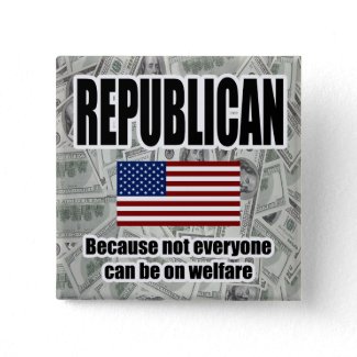 Republican Welfare Square Button button