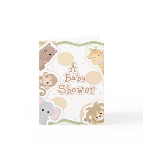 Safari Animals Baby Shower Invitation card