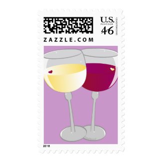 Two Glasses of Wine stamp