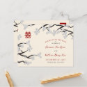 White Sakuras Chinese Wedding Save-the-Date / TQ / postcard