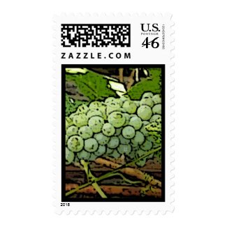 Wine Country Green Grape Stamps on the Vine stamp