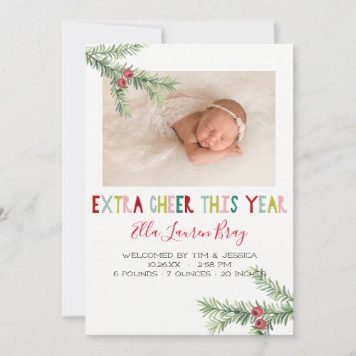 Birth Announcement Holiday Cards