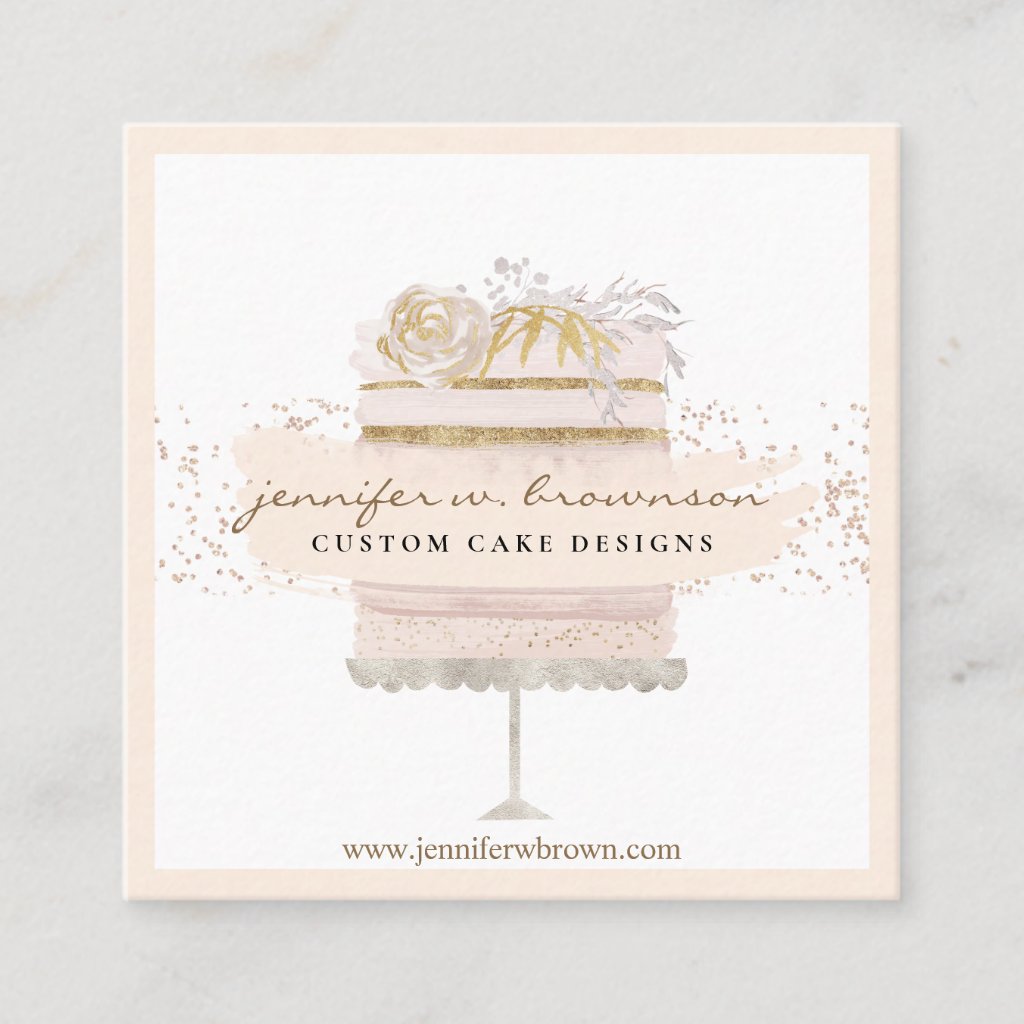 Glitter Floral Cake Bakery Pastry