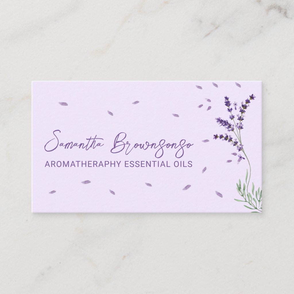 Purple Green Essential Oils Branding Lavender