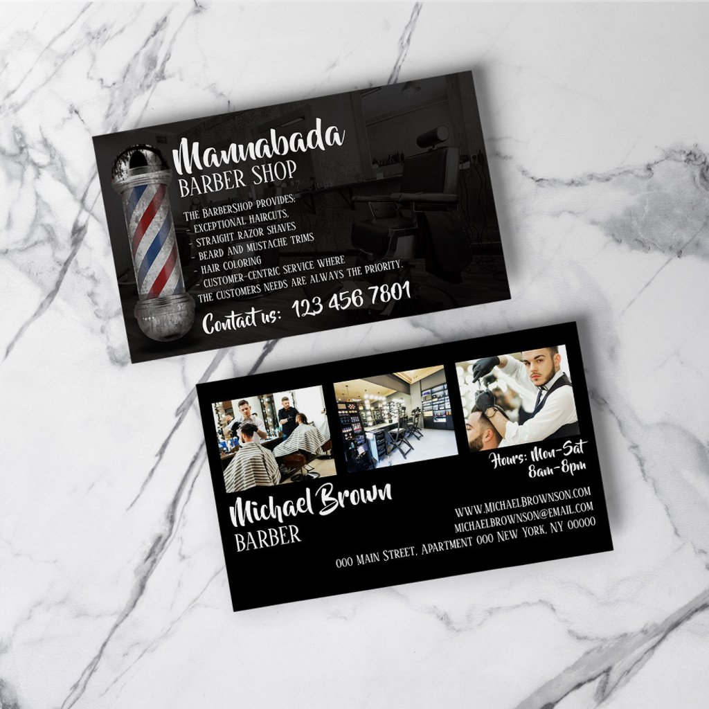 Barber pole supply shop custom photo