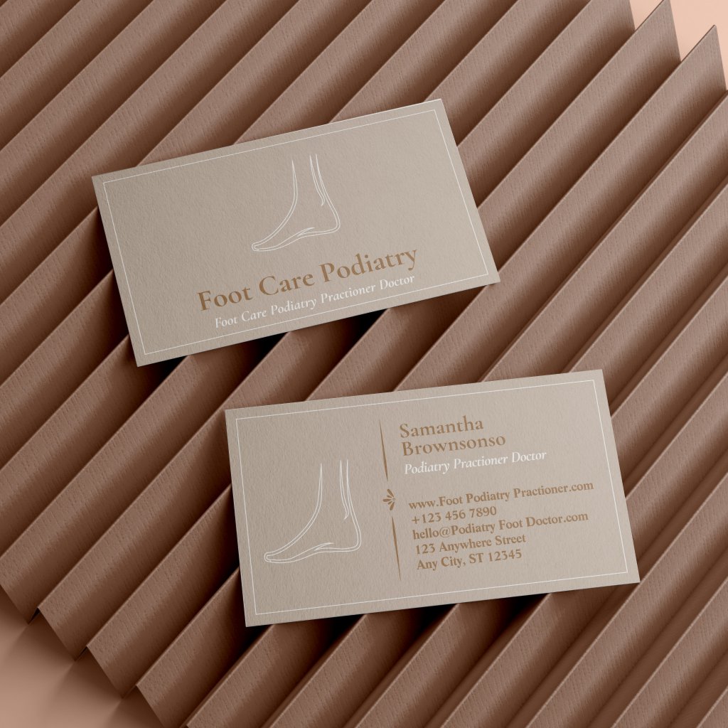 Brown Minimal Foot Massage Care Podiatry Doctor