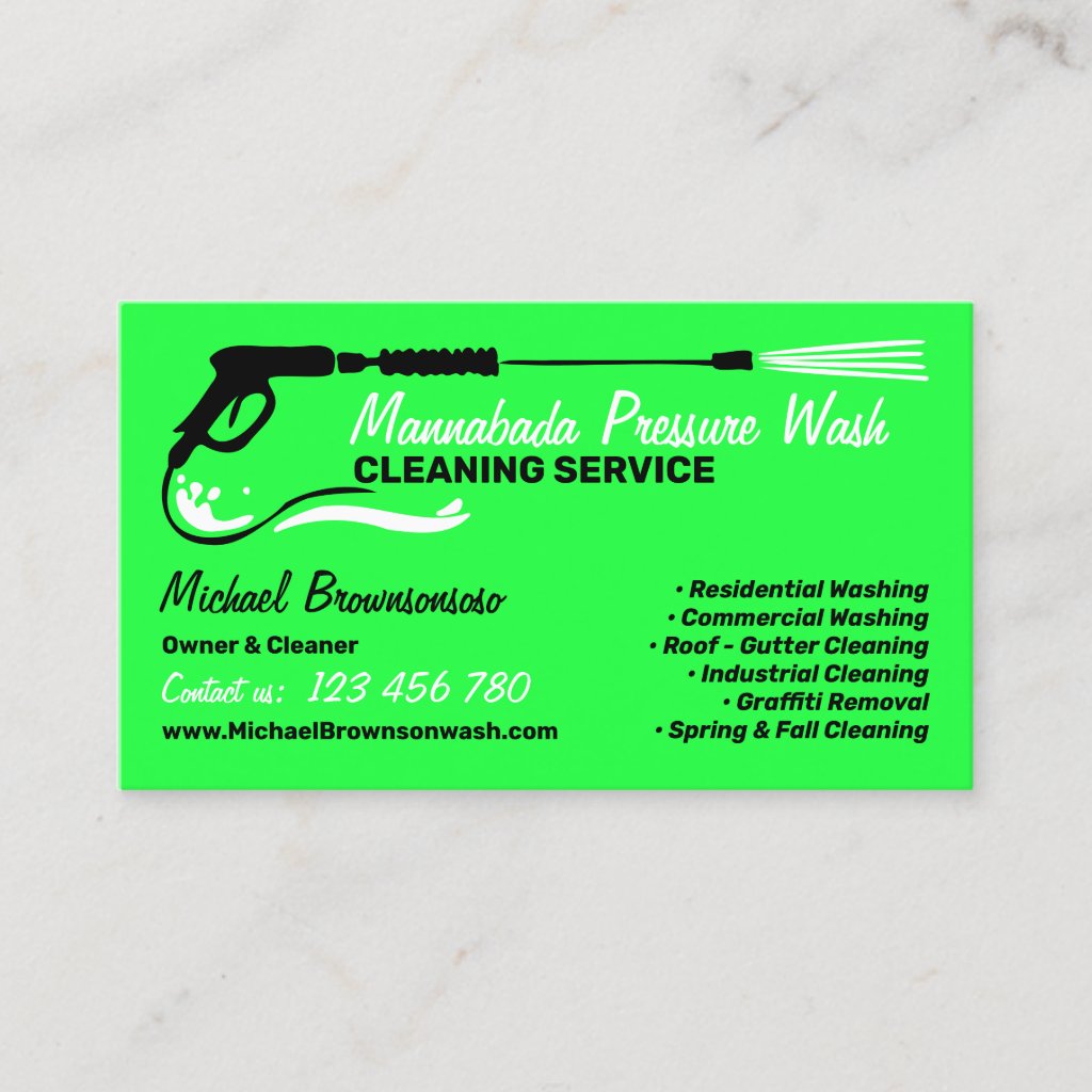 Pressure Washing Power Washing neon green