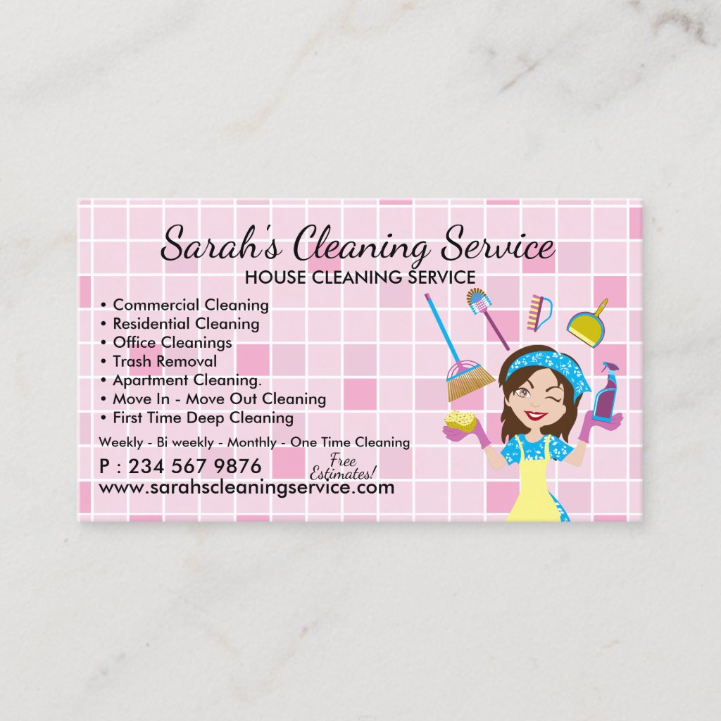 Pink Maid Janitorial Lady House Cleaning Service