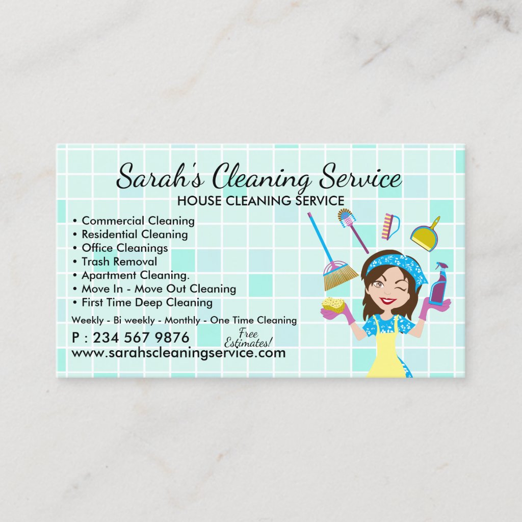 Teal Maid Janitorial Lady House Cleaning Service