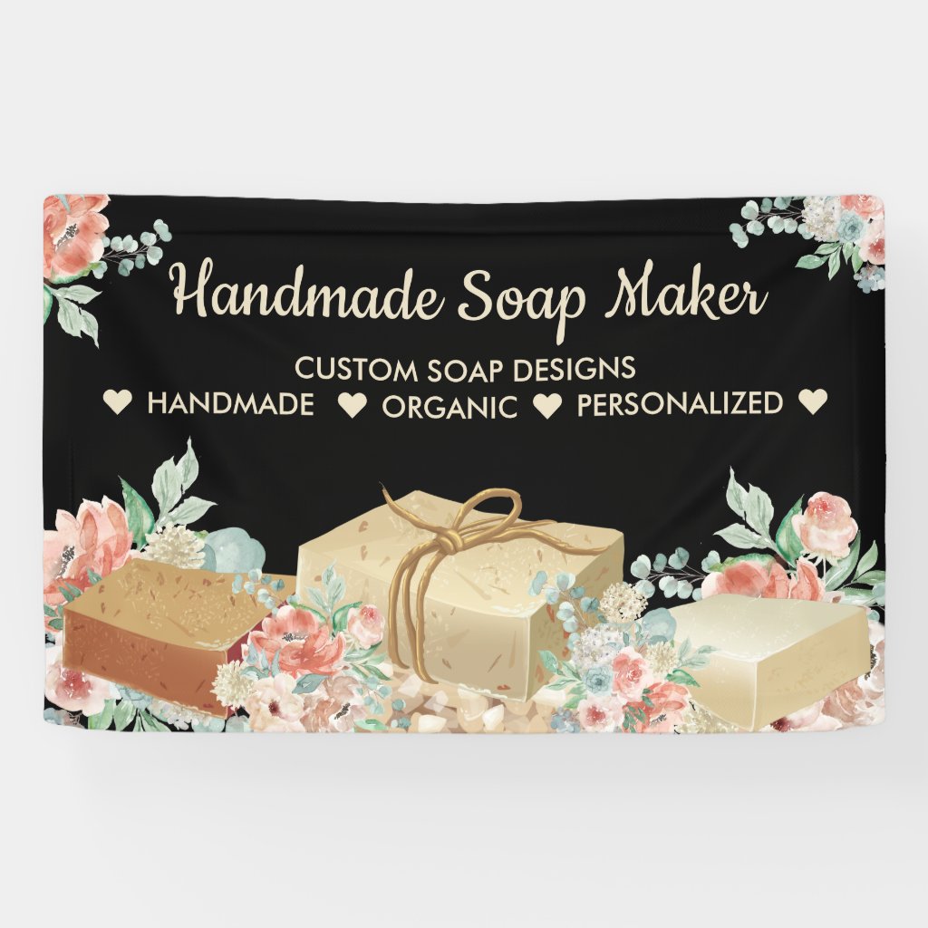 Black Flower Aromatherapy Handmade Soap