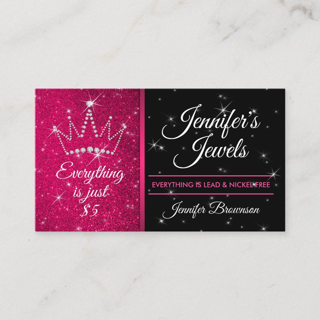 Glitter Sparkle Pink Crown Jewelry Accessories