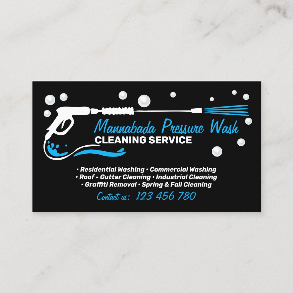 Pressure Washing Black Power Wash Cleaner bubble